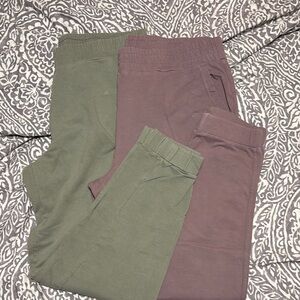 Women Green and lite Purple jogging pants